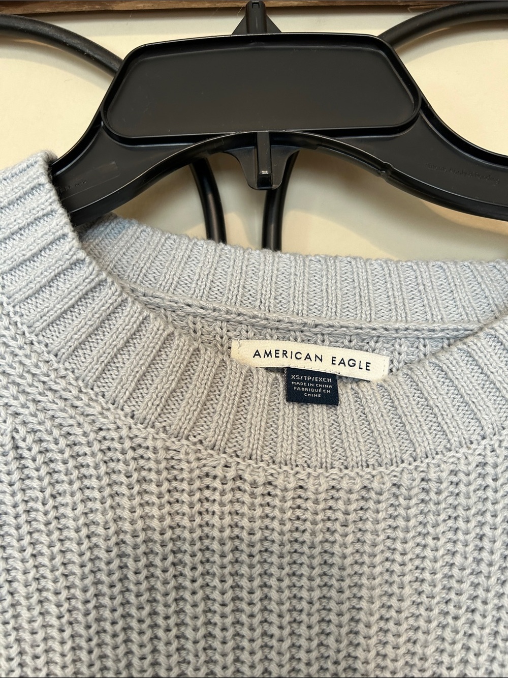American Eagle Outfitters Women's Light blue Knit Sweater